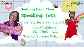 Budding bean Starter 3k2 Mini Test Phạm Bích Ngọc [upl. by Nnylyoj]