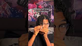 Untwisting two strands on locs for the best twist out [upl. by Sheila]