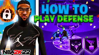 HOW TO PLAY LOCK IN 2K22  best defense badges best lock settings and tips [upl. by Annyahs]