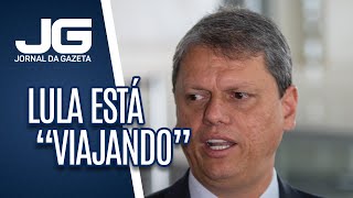 Tarcísio diz que Lula está viajando ao citálo como adversário em 2026 [upl. by Mastic]