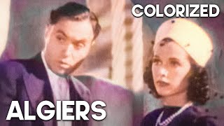 Algiers  COLORIZED  Charles Boyer  Classic Drama Film  Mystery [upl. by Thedric]