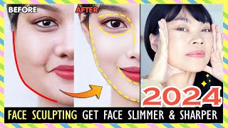 2024 FACE SCULPTING EXERCISES  Top Slim Face Face Firming amp Lifting Face Sharper amp Vshaped face [upl. by Estis874]