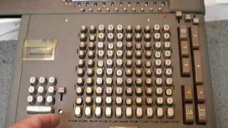 FRIDEN ElectroMechanical Calculator Performing SQUARE ROOTS [upl. by Enened]