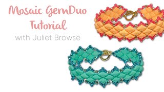 GemDuo Mosaic Bracelet Tutorial with Juliet Browse [upl. by Bashee199]