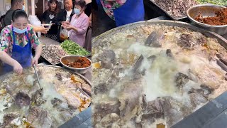 A Chinese Guy Cook Free Meals Food for the old on the Street in the Countryside [upl. by Goldfarb]