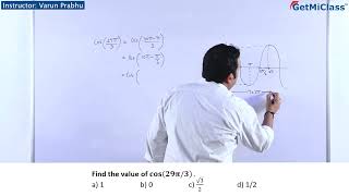 Finding Cosine of Fractional Degree KCET 11th Mathematics Trigonometry and its Applications [upl. by Yerak]