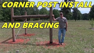 Corner post installation and bracing  Detailed video [upl. by Llertram]