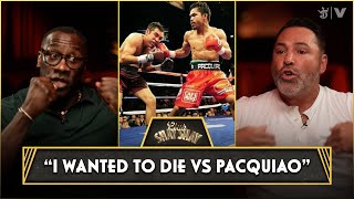 “I literally wanted to d in that ring”  Oscar De La Hoya Recounts Manny Pacquiao Fight [upl. by Rekab]