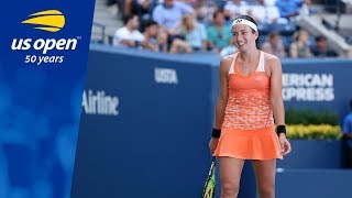 Anastasija Sevastova Ends Title Defense of Sloane Stephens [upl. by Aufmann]