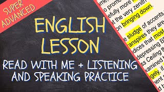 PRACTISE WITH ME  Read in English  Advanced reading practice [upl. by Merriman]