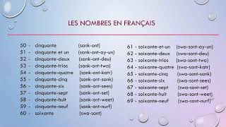 French Numbers From 50 to 100 [upl. by Nav]