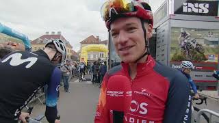 Ethan Hayter  Interview at the start  Stage 2  Tour de Romandie 2023 [upl. by Baudelaire]