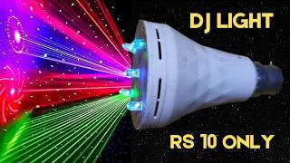 How to make powerfull dj disco light at home  using old led bulb [upl. by Yednil]