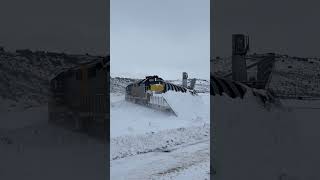 Vintage Union Pacific snow plow car still in use on the eastern Idaho railroad in 2024 [upl. by Aitnecserc645]