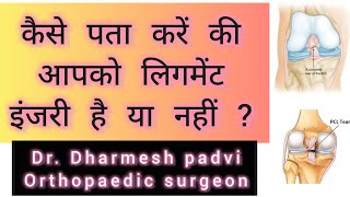 कैसे पता करें की आपको लिगामेंट इंजरी है या नहीं  Tricks to find that you have Ligament​ Injury​ [upl. by Morganstein545]