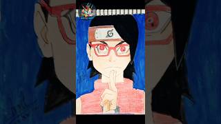 Drawing of quotSarada Uchihaquot Art challenge days 715🗓️7️⃣artsaradauchihamasterarpitartsartbook [upl. by Alakam879]