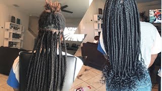 Box braids over locs process [upl. by Iila]