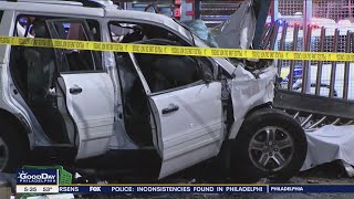 Three killed in Kensington after car crashes into Allegheny Avenue SEPTA station [upl. by Sheff]