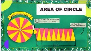 How to make Area of circle working model for school projectarea of circle TLM math working model [upl. by Billi636]