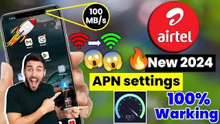 Airtel APN Settings For High Speed  Airtel Network Problem Solution 2024  Airtel APN Settings [upl. by Enomed]