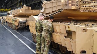 Inside US Army Base Upgrading Massive M1 Tank with New Armor Plates [upl. by Netsirk116]