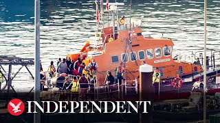 RNLI rescue migrant casualties found in English Channel [upl. by Notna]