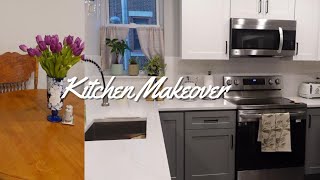 Apartment Series  Kitchen makeover Anthropologie home haul Spring cleaning [upl. by Aivekal]