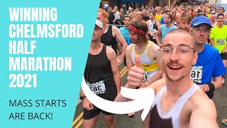 WINNING CHELMSFORD HALF MARATHON 2021 RACE VLOG [upl. by Blancha]