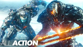 Gipsy Avenger vs Obsidian Fury Giant Robot Fight  Pacific Rim Uprising  All Action [upl. by Ennairod439]