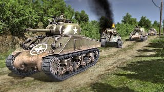 SHERMANS vs PANTHERS  Battle of Arracourt  Gates of Hell [upl. by Roderich]