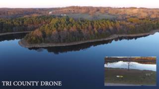 Drone Aerial of Austin Lake  Winter 2016  Mountain Grove Missouri [upl. by Ennairej]