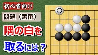 【囲碁問題】初心者向け・問題（隅の6目型） [upl. by Eilis495]