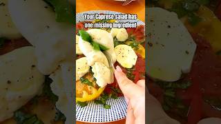 This missing ingredient will level up your Caprese Salad cooking recipe italian italianfood [upl. by Dinny]