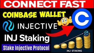 How to Stake INJECTIVE  INJ  with Coinbase Wallet  Crypto Wallets Info [upl. by Kaya]