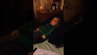 My 3 months old son sing on Wonderwall by Oasis [upl. by Aiyot784]