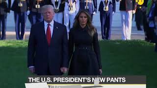 Speculation over US President Trumps wide pants [upl. by Hax976]