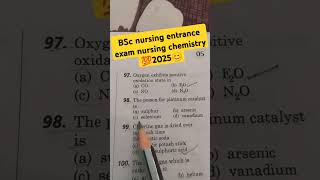 BSc nursing 🔥💯entrance 😊 exam 2025 nursing aptitude trendingshort video chandnimedico [upl. by Yrffoeg307]