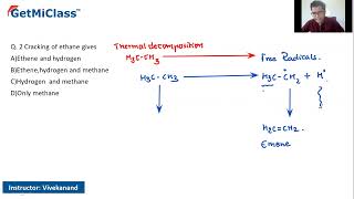 Cracking of ethane KCET 11th Chemistry Hydrocarbons [upl. by Elvira]