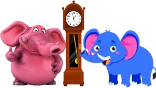 Hickory Dickory Dock elephant Song 15  Nursery Rhymes amp Kids Songs CocoMania [upl. by Eanom]