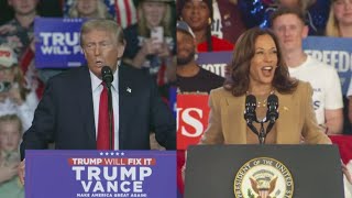 2024 Election Harris and Trump spend final weekend making their case to voters across battleground [upl. by Racso]