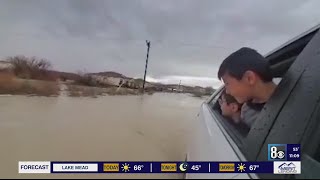 All the roads were like river Moapa Valley wants more flood mitigation after recent storms [upl. by Dihgirb]