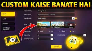 CUSTOM KAISE BANATE HAIN FREE FIRE MEIN  FREE FIRE CUSTOM KAISE BANATE HAIN  CUSTOM FREE FIRE [upl. by Cadell]