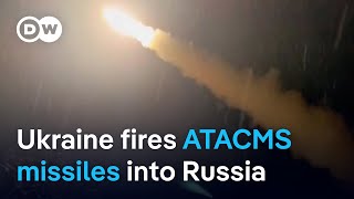 Russia says Ukraine attacked Bryansk region with USmade ATACMS missiles  DW News [upl. by Jarita]