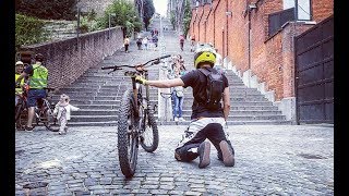 374 marches DÉSCALIER  😱 VTT DH Montagne de Bueren à Liège [upl. by Wandy]