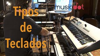 Tipos de teclado arranjador sintetizador piano digital workstation e controlador [upl. by Annaert945]