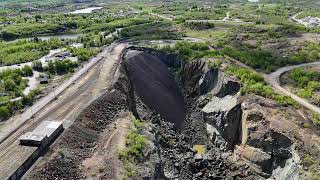 Flin Flin Mine in Northern Manitoba from the sky [upl. by Enelak]