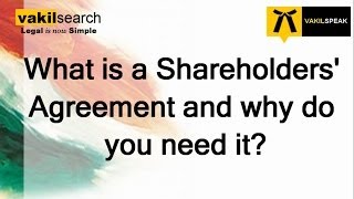 What is a Shareholders Agreement and why do you need it [upl. by Aliam581]