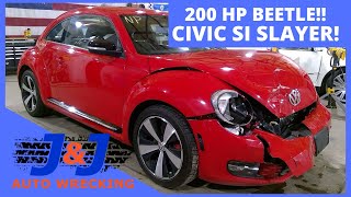 A Turbo Beetle with a Stick 2013 Volkswagen Beetle 20T Turbo S Test Video LDVW389 [upl. by Nosrej]