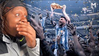 American REACTING TO Lionel Messi  WORLD CHAMPION  Movie [upl. by Latia380]