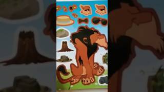 Toy ASMR Disney The Lion King Sticker Book Scar asmr shorts thelionking [upl. by Immac626]